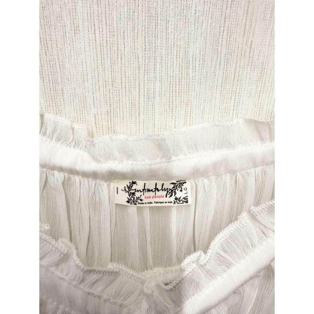 NWOT Free People Intimately Moon Phase Midi Slip Dress in White, Size Large - Picture 6 of 12